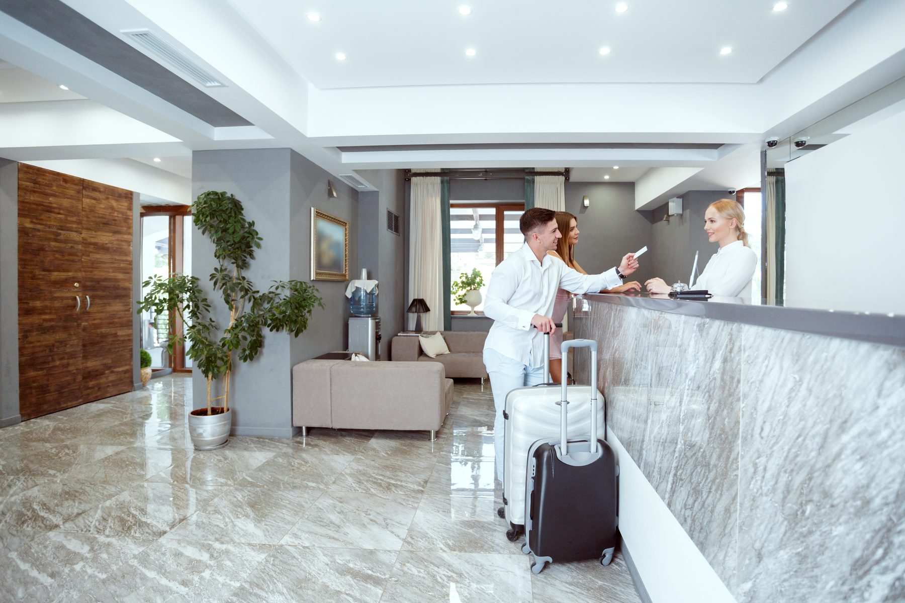 Empfang eines Hotels