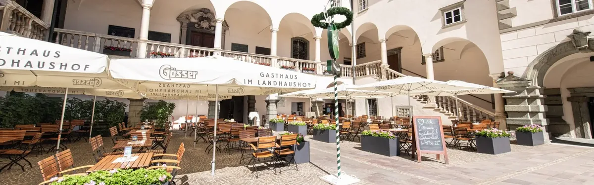 Gasthaus im Landhaushof Klagenfurt, Fassade
